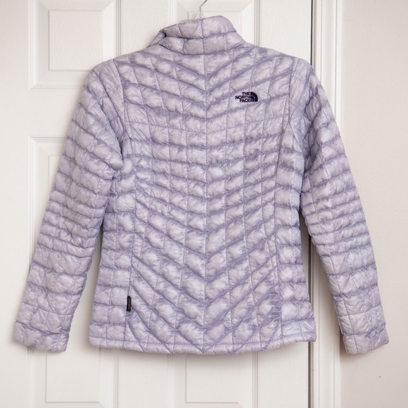 The North Face Puffer Jacket Women S Purple Full Zip Quilted Lightweight Coat - Picture 5 of 5